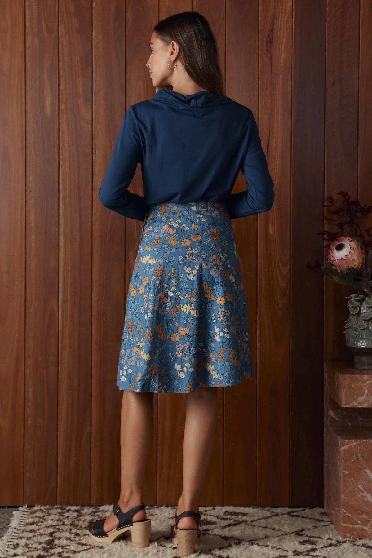Jaya Reversible Skirt - Waratah & Flora Skirts MahaShe