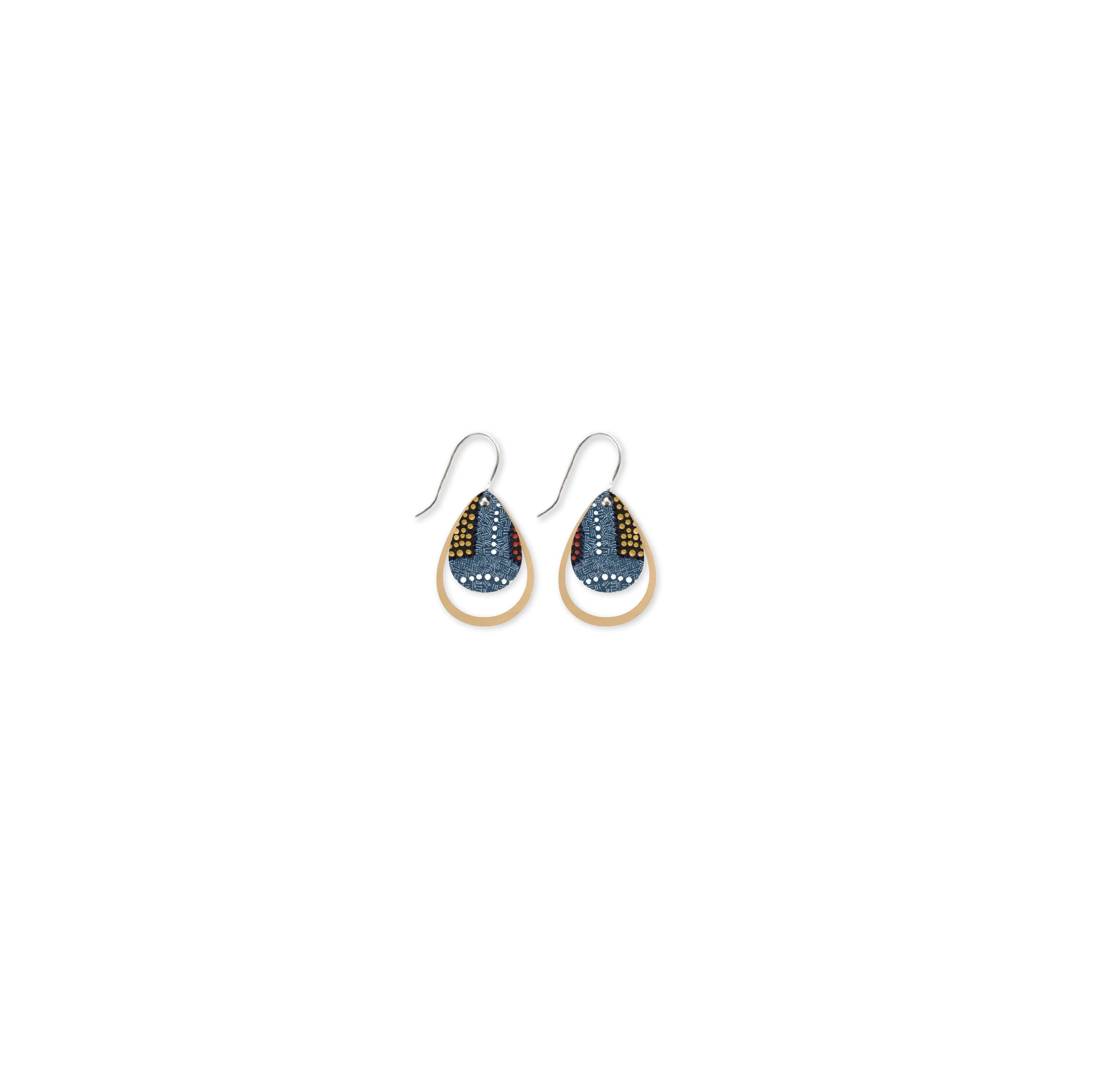 Jellurgal Paroo Layered Iconic Outline Drop Earring Earrings Moe Moe