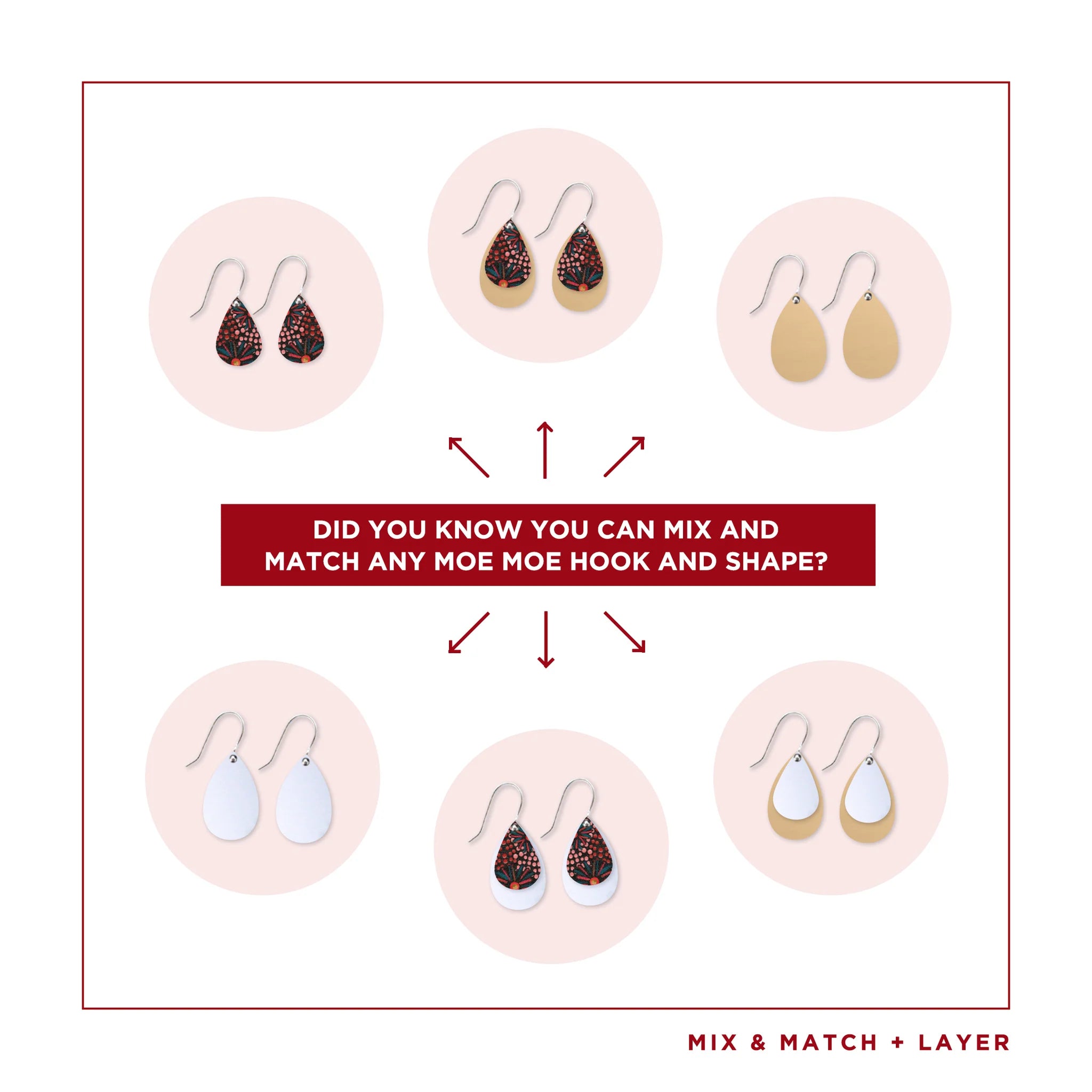 Jellurgal Generations Layered Double Tear Drop Earring Earrings Moe Moe