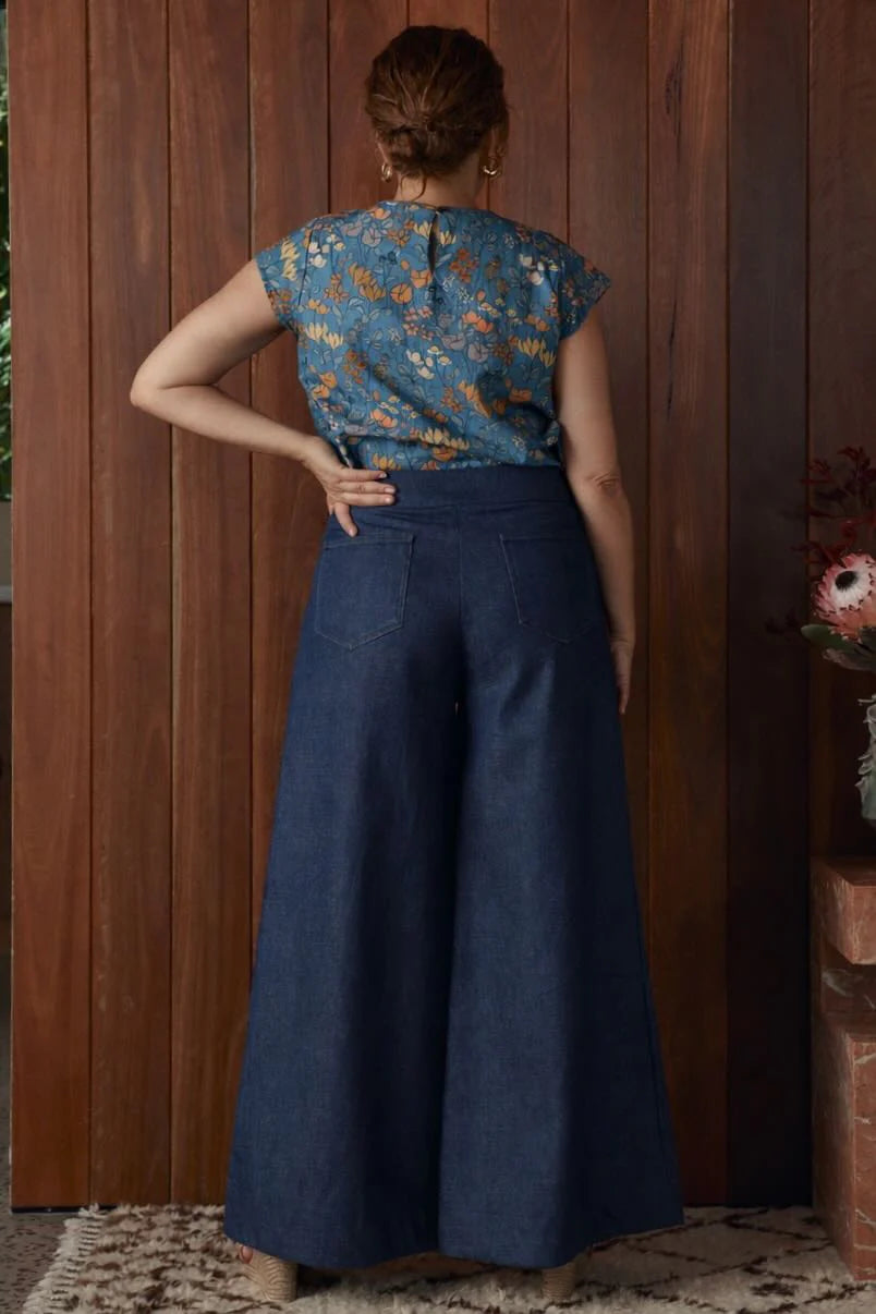 Jemma Trouser Denim Bottoms MahaShe