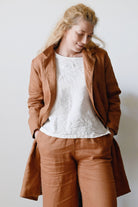 Jenna Jacket Tan Linen Jackets Lazybones