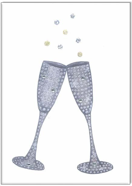 Jewelled Glasses Cards and Wrap Waterlyn