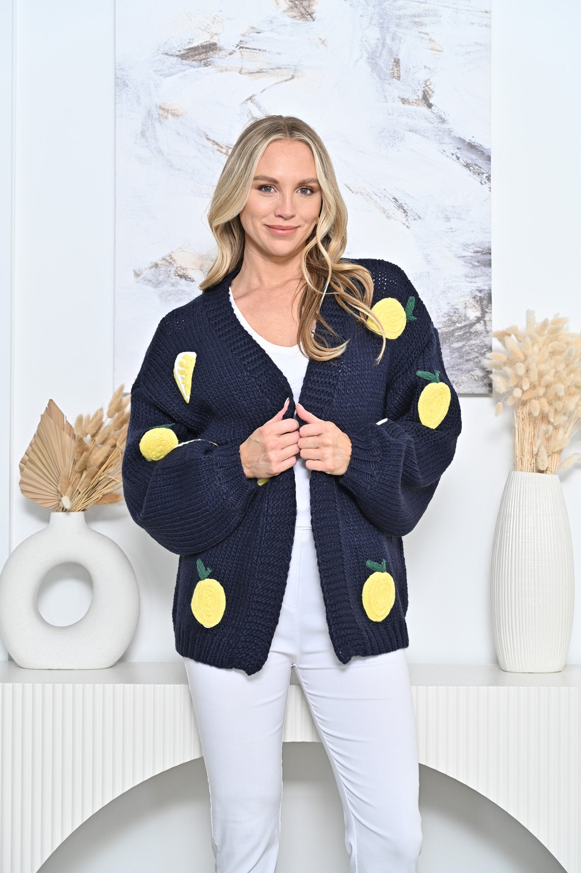 Lemon Cardigan Black Jackets New u Collection