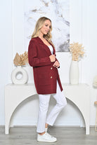 Button Cardigan Plum Jackets New u Collection