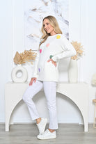 Heart Jumper White Mult Jackets New u Collection