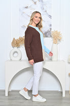 Panel Jumper Chocolate Blue Jackets New u Collection