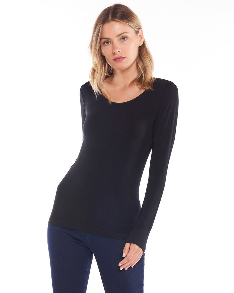 Kelli Long Sleeve Top Black Tops Betty Basics   