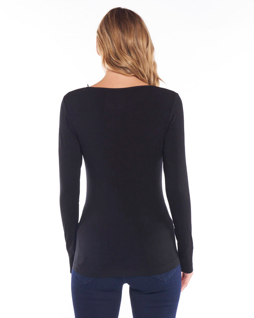 Kelli Long Sleeve Top Black Tops Betty Basics   