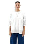 Pointelle Hem Kintted Top White Tops Mutig S(8)