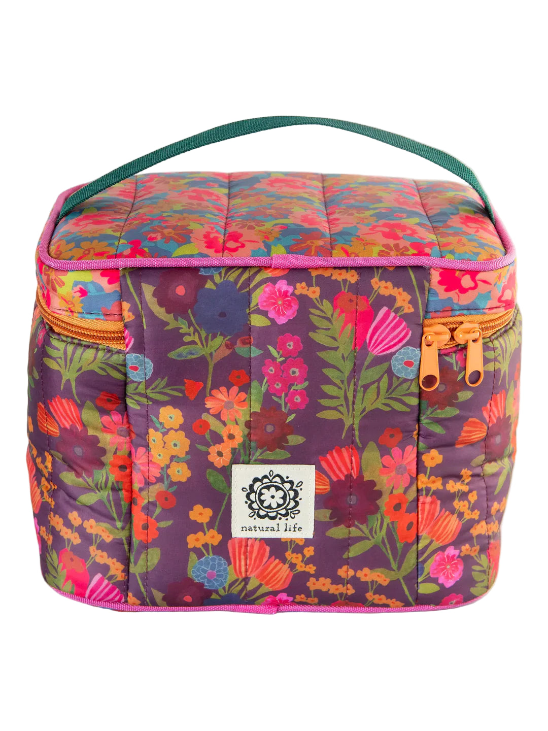 Puffy Lunch Bag Dark Floral - Global Free Style