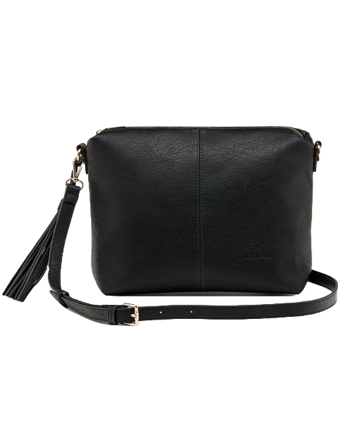 Kasey Stripe Crossbody Bag Black Bags and Purses Louenhide