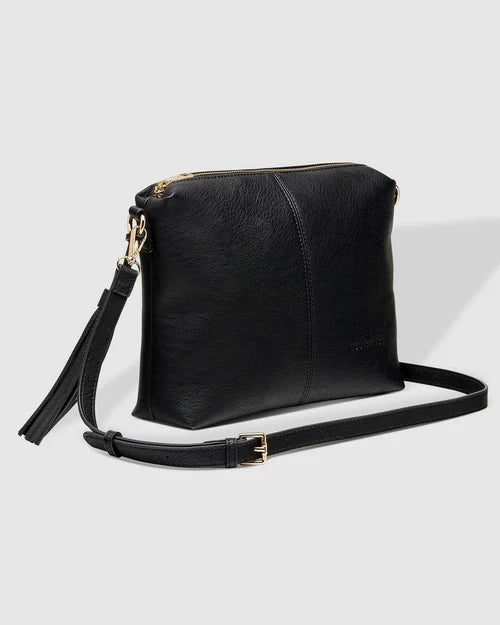 Kasey Stripe Crossbody Bag Black Bags and Purses Louenhide