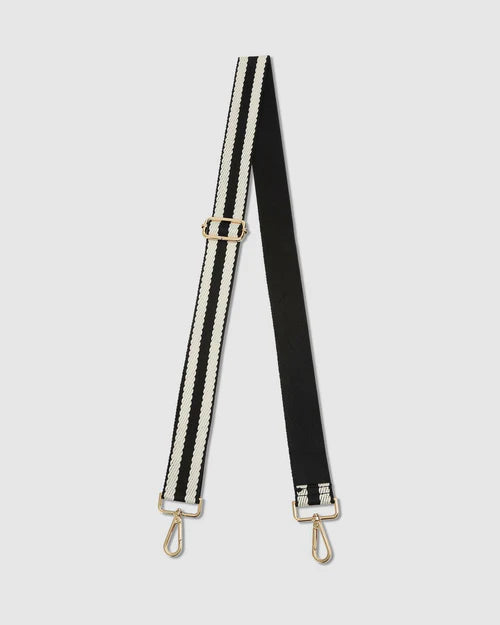 Kasey Stripe Crossbody Bag Black Bags and Purses Louenhide