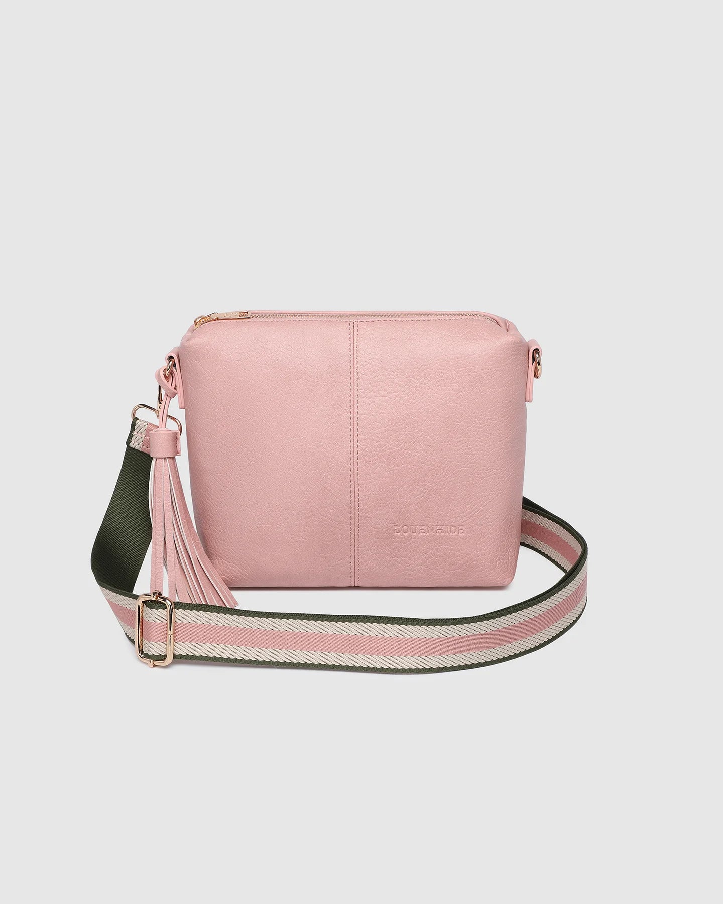 Kasey Stripe Crossbody Bag Blush Pink Bags and Purses Louenhide