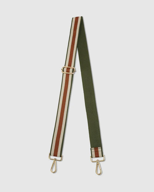 Kasey Stripe Crossbody Bag Tan Bags and Purses Louenhide