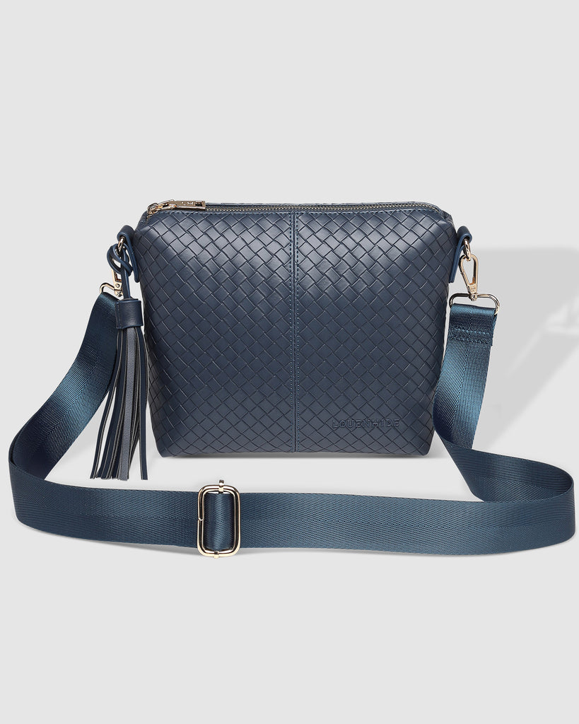 Kasey Woven Crossbody Bag Navy Bags and Purses Louenhide Default Title  