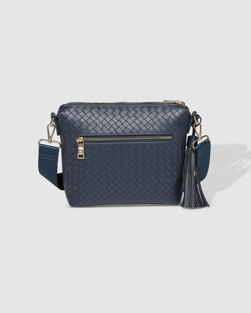 Kasey Woven Crossbody Bag Navy Bags and Purses Louenhide   