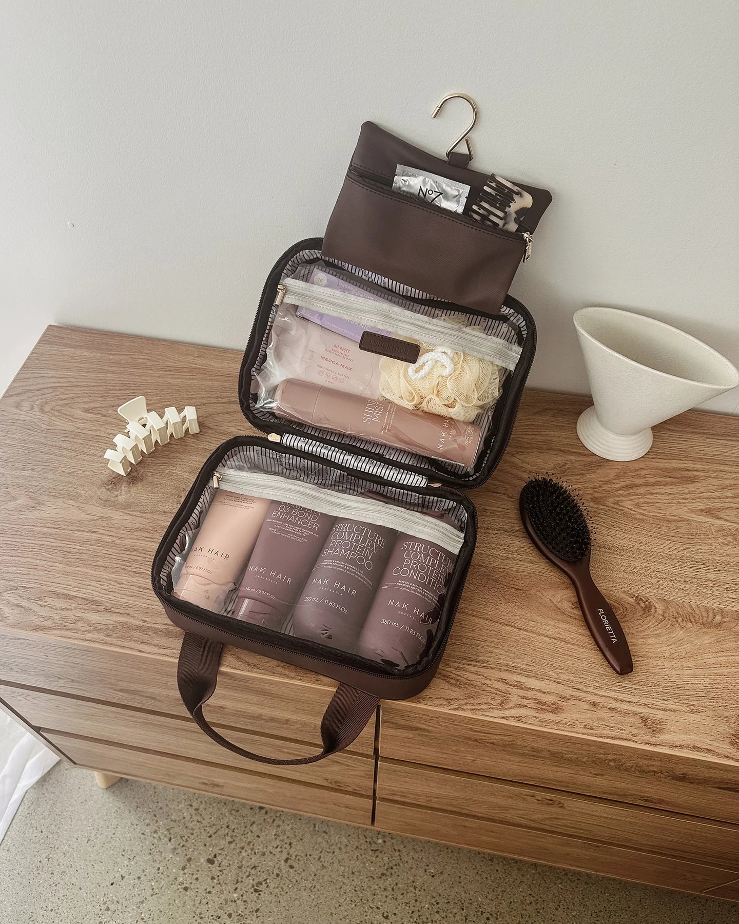 Kenya Cosmetic Bag - Chocolate - Global Free Style