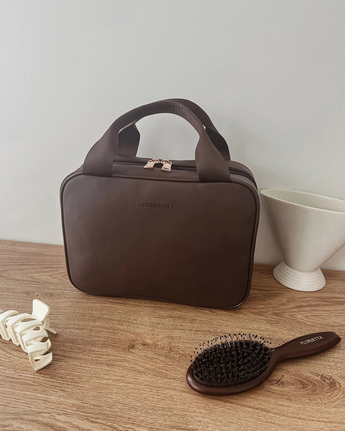 Kenya Cosmetic Bag - Chocolate - Global Free Style