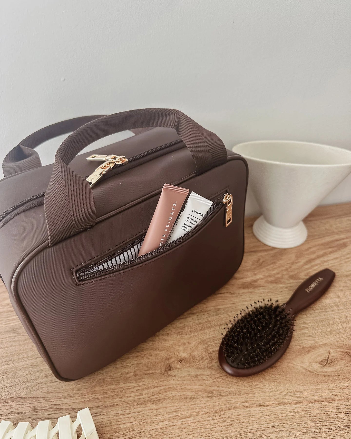 Kenya Cosmetic Bag - Chocolate - Global Free Style