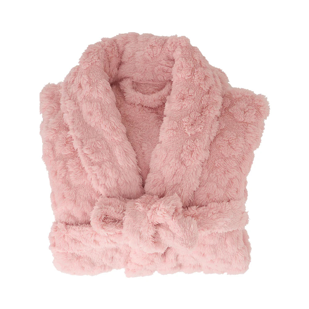 Kids Bath Robe Embossed Flower Pink Gifts and Accessories Annabel Trends