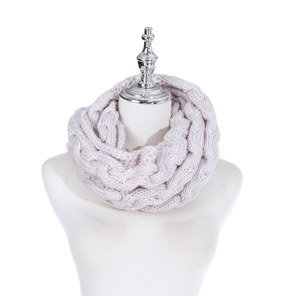 Knit Snood Cream Scarves and Sarongs Ivys   