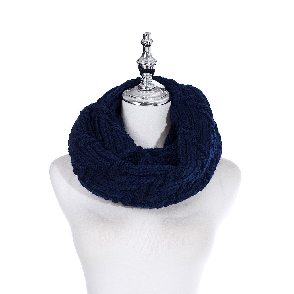 Knit Snood Navy Scarves and Sarongs Ivys   