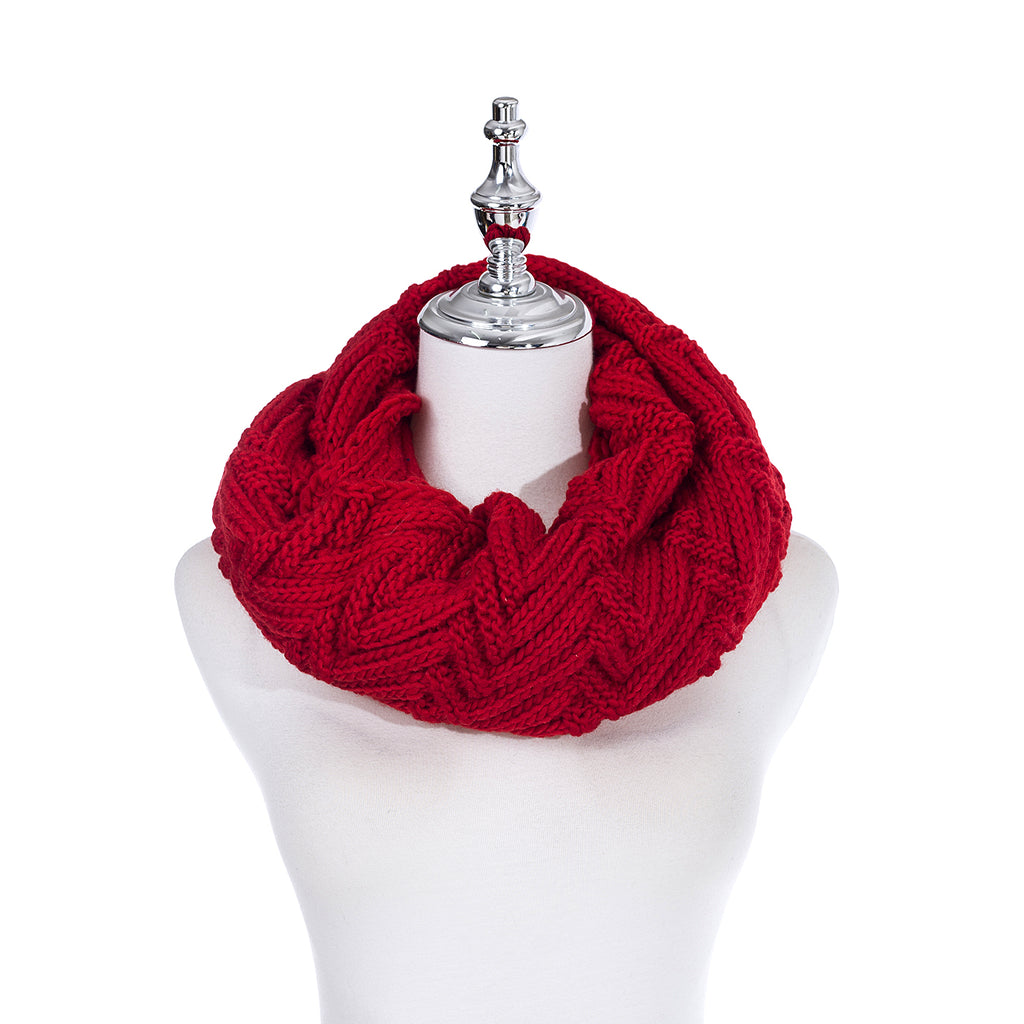 Knit Snood Red Scarves and Sarongs Ivys   