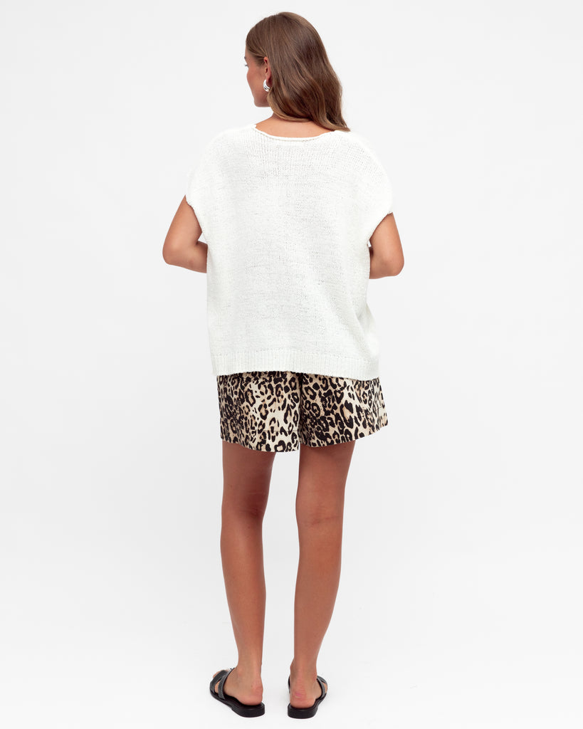 Knit Top White Tops Label of Love
