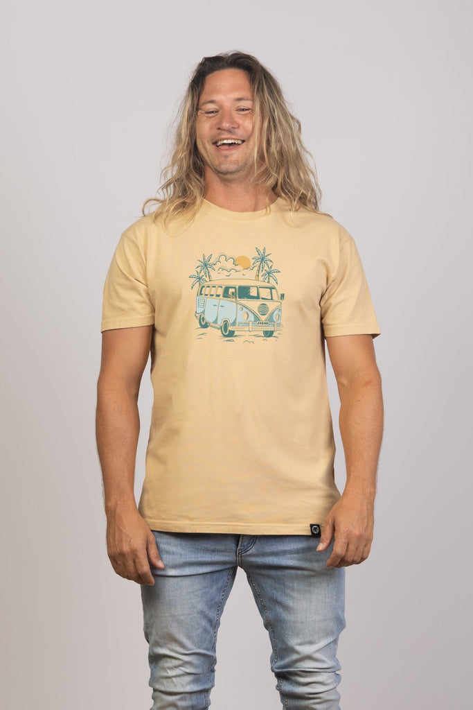 Warm Sand Van Life Mens T-shirt - Global Free Style
