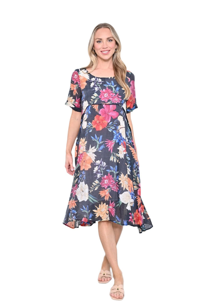 Etty Dress Black Floral Dresses La Mode S(10)  