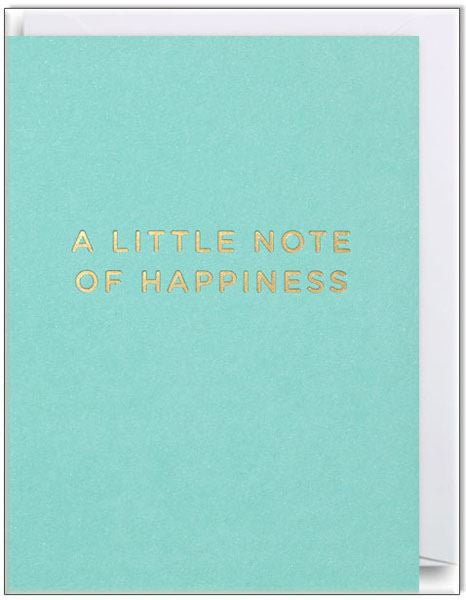 A Little Note of Happiness Mini Card Cards and Wrap Waterlyn   