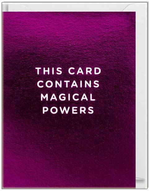 This Card Contains Magical Powers  Mini Card Cards and Wrap Waterlyn   