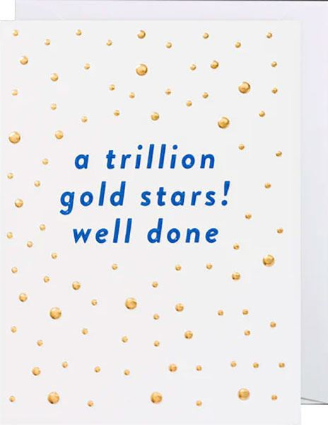 A Trillion Gold Stars Well Done Mini Card Cards and Wrap Waterlyn   