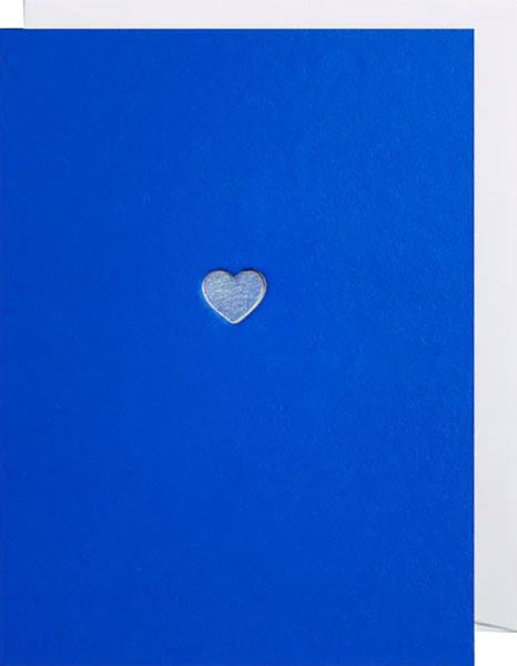 Blue Heart Mini Card Cards and Wrap Waterlyn   