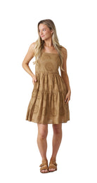 Bindi Short Dress Bone Brown Dresses Valeria Label