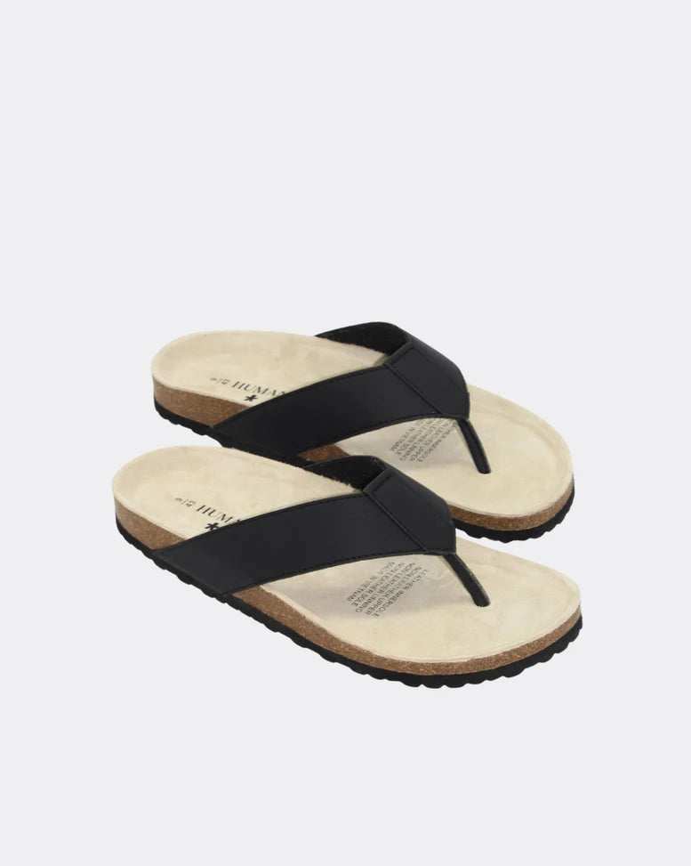 Logan Mens Sandal Black Shoes Human Premium