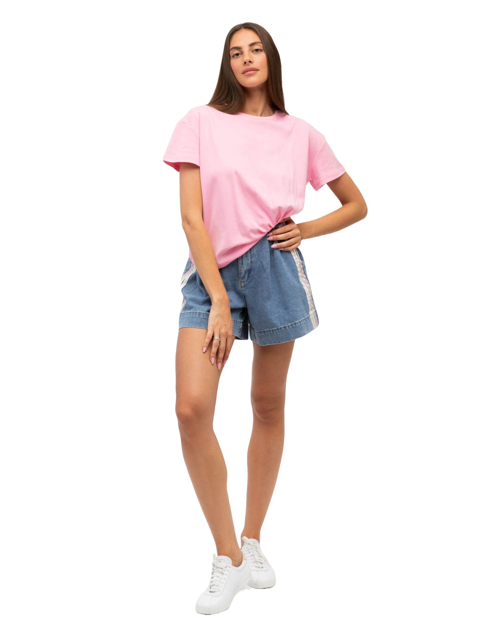 Pink Easy Tuck Tee Tops Label of Love S(8-10)