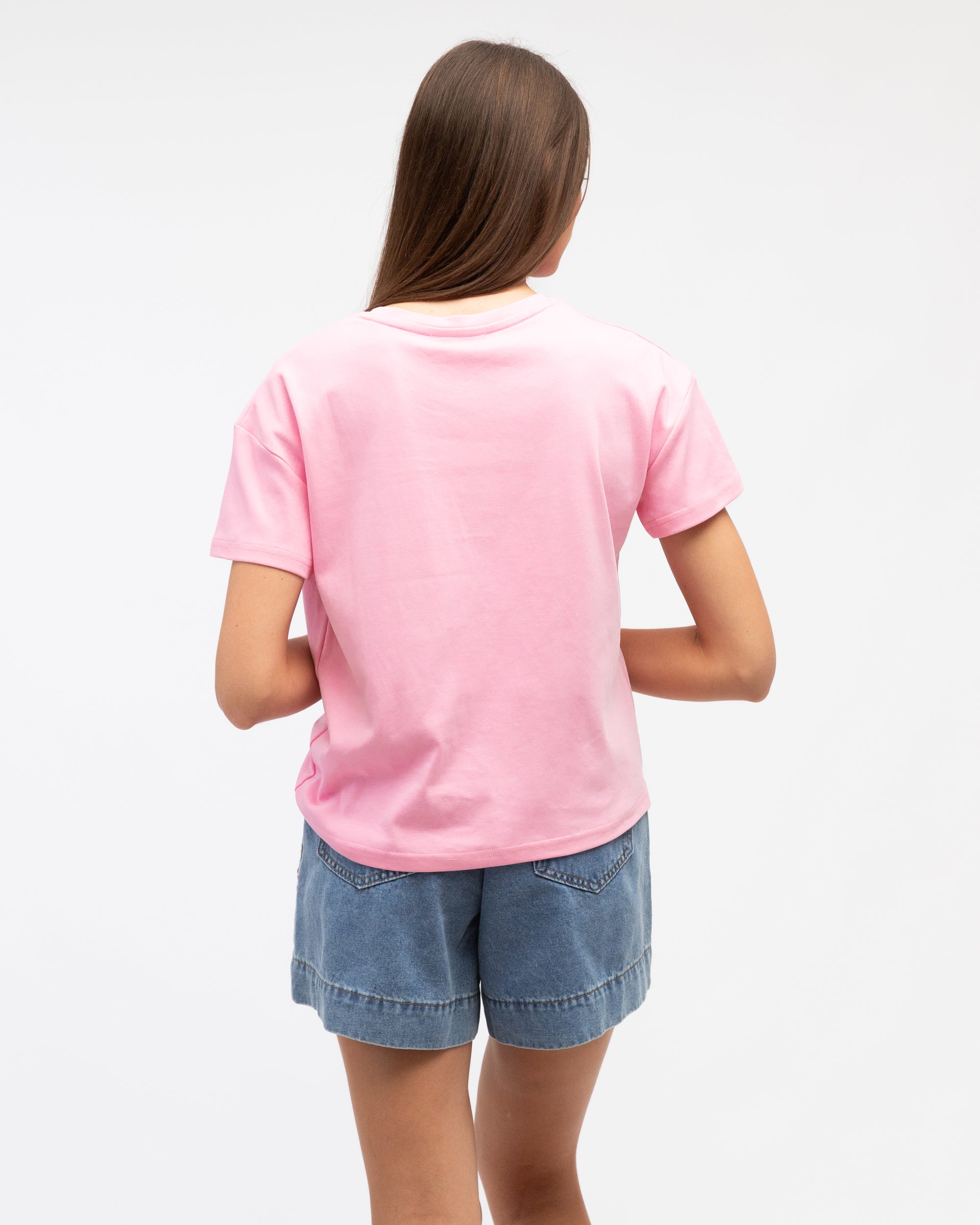 Pink Easy Tuck Tee Tops Label of Love
