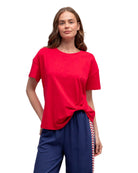 Red Easy Tuck Tee Tops Label of Love S(8-10)