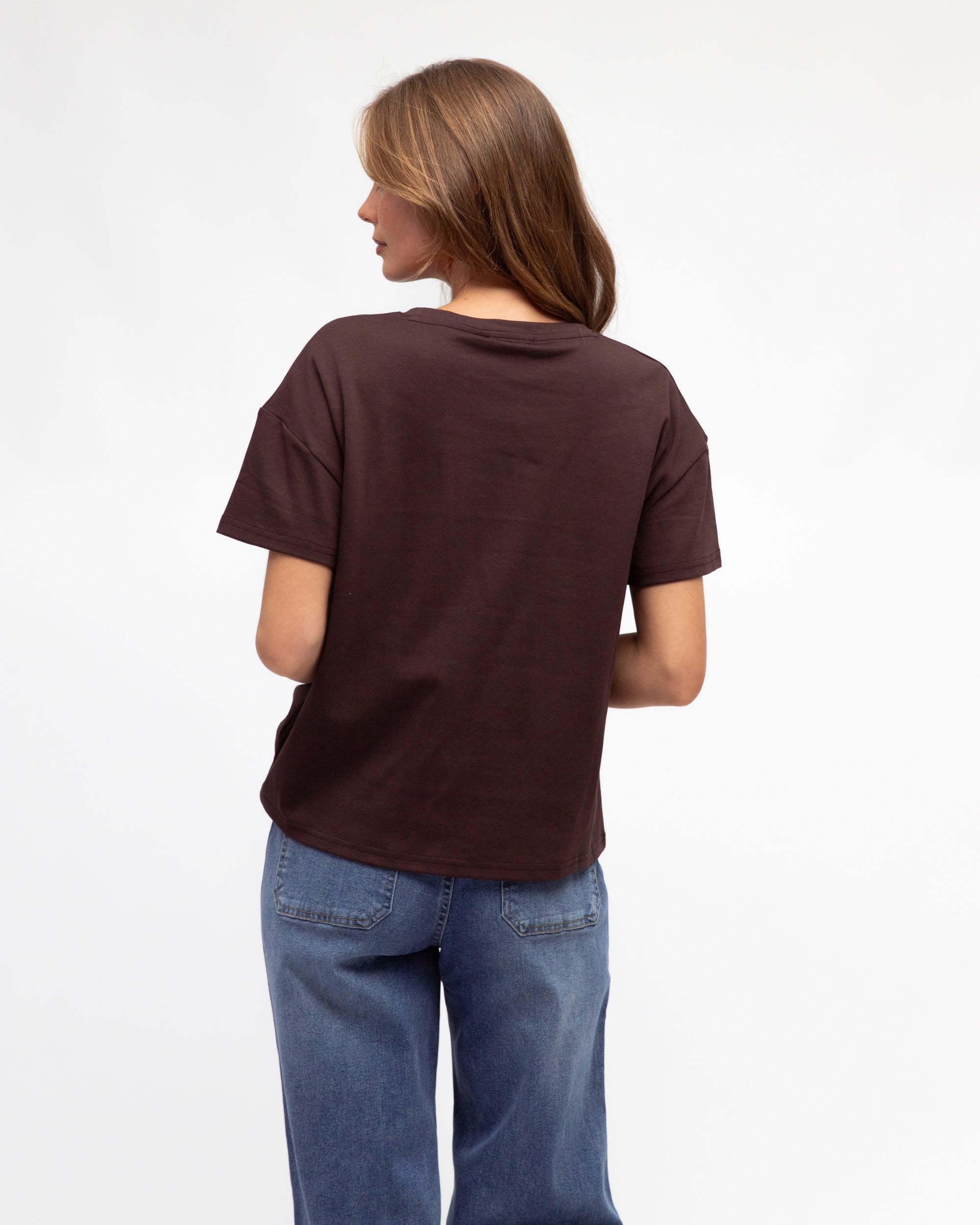 Chocolate Easy Tuck Tee Tops Label of Love