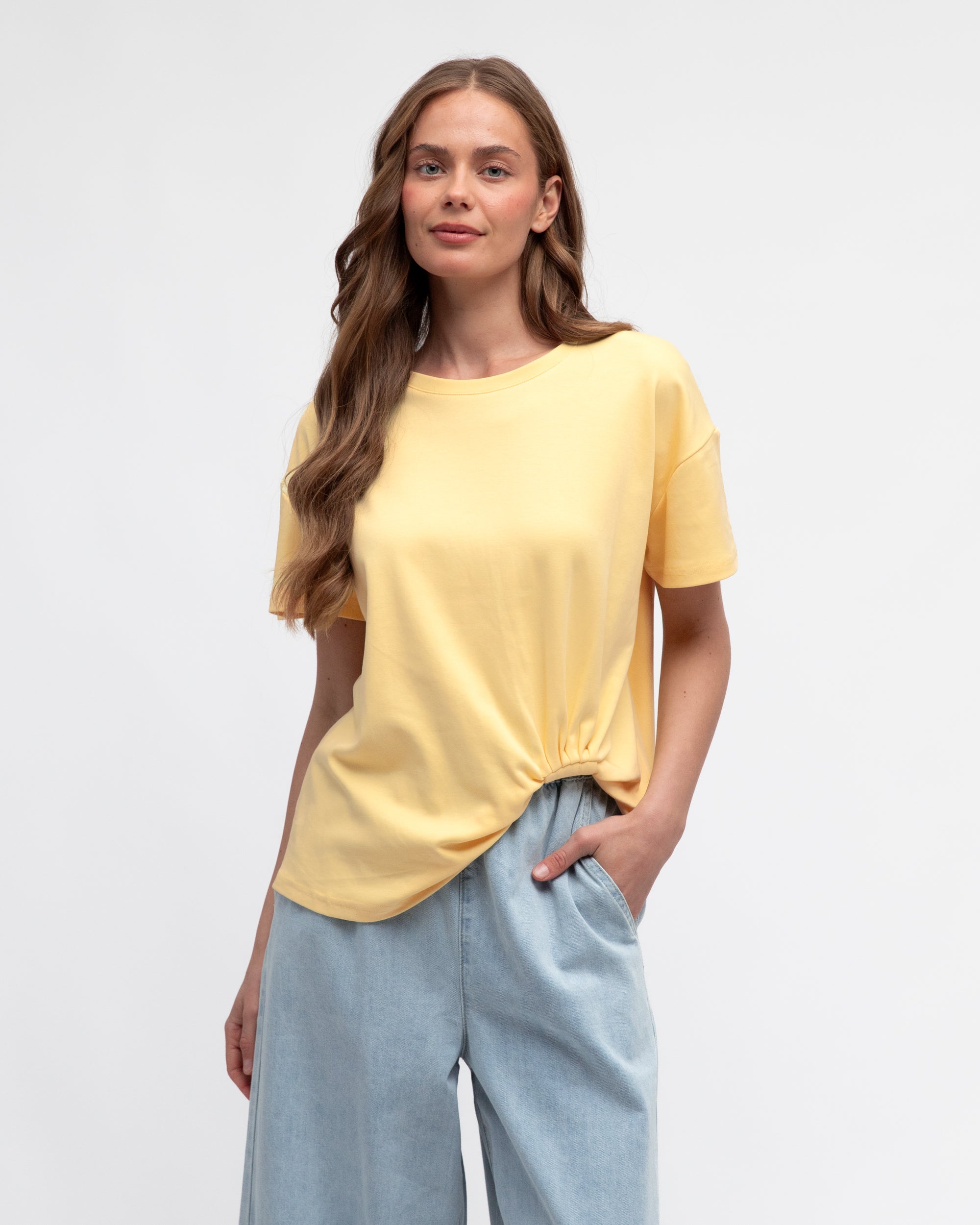 Lemon Easy Tuck Tee Tops Label of Love