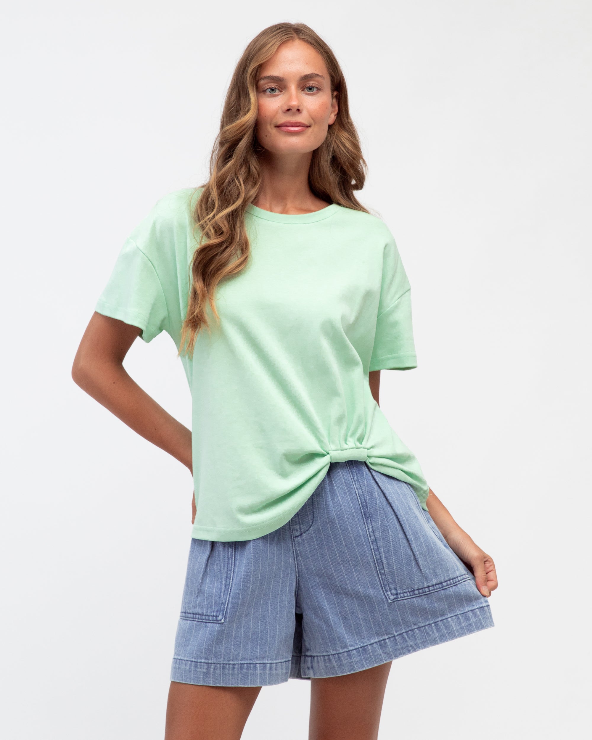 Mint Easy Tuck Tee - Global Free Style
