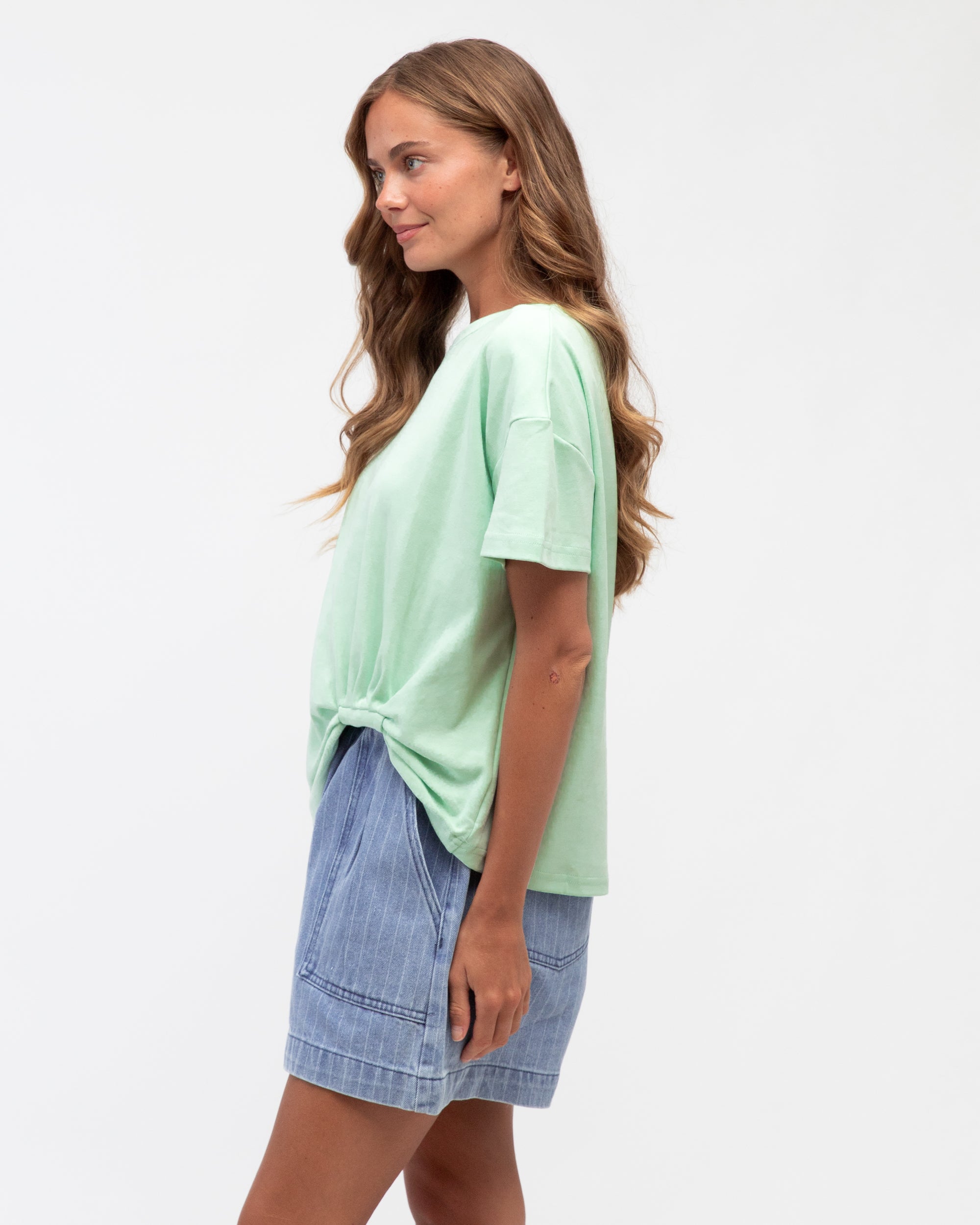 Mint Easy Tuck Tee - Global Free Style