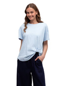 Sky Easy Tuck Tee Tops Label of Love S(8-10)