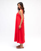 Stitched Up Maxi Dress Red Dresses Label of Love