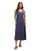Stitched Up Maxi Dress Washed Indigo Dresses Label of Love S(8-10)