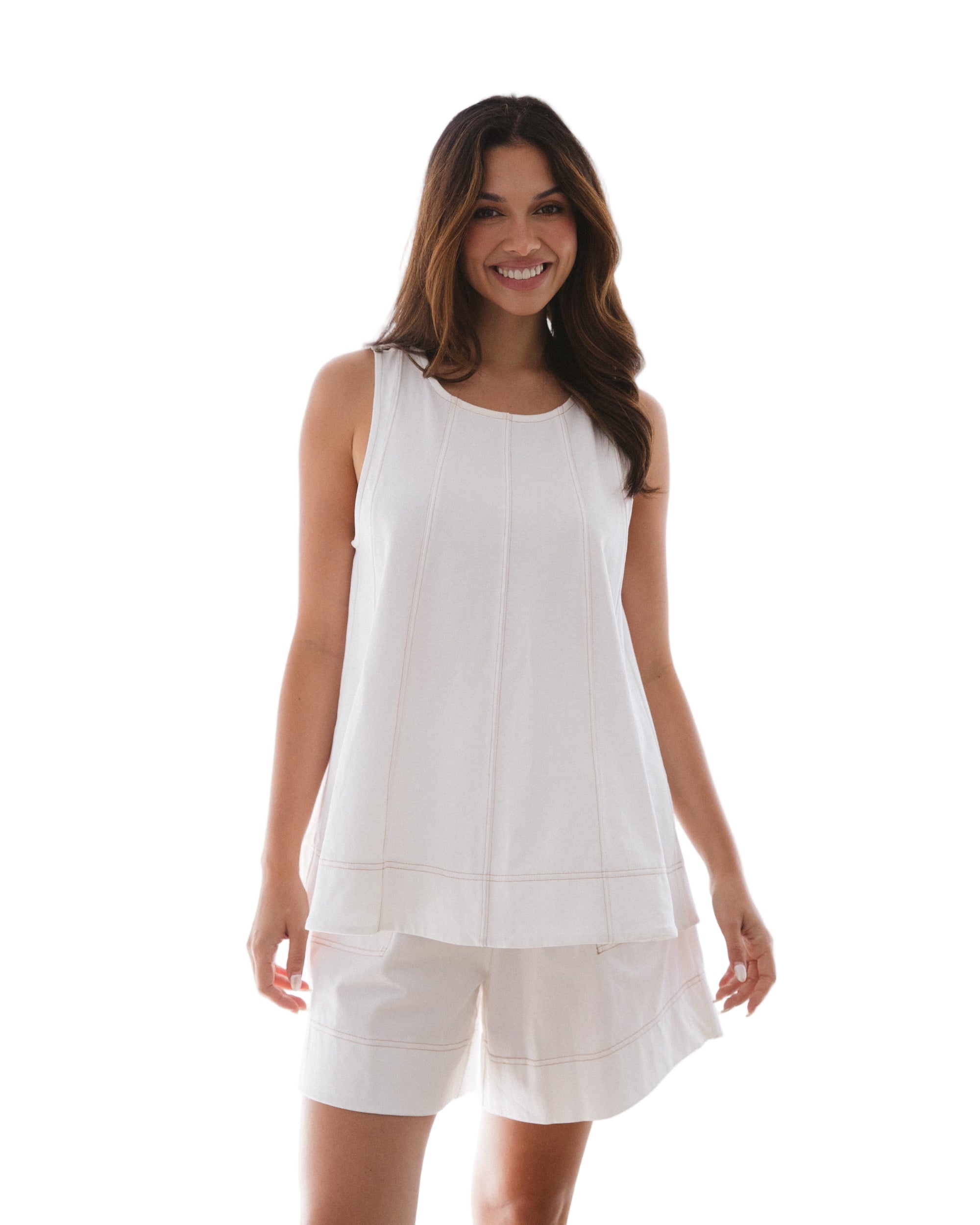 Stitched Up Short White Bottoms Label of Love S(8)