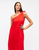 Tia Shoulder Dress Red Dresses Label of Love