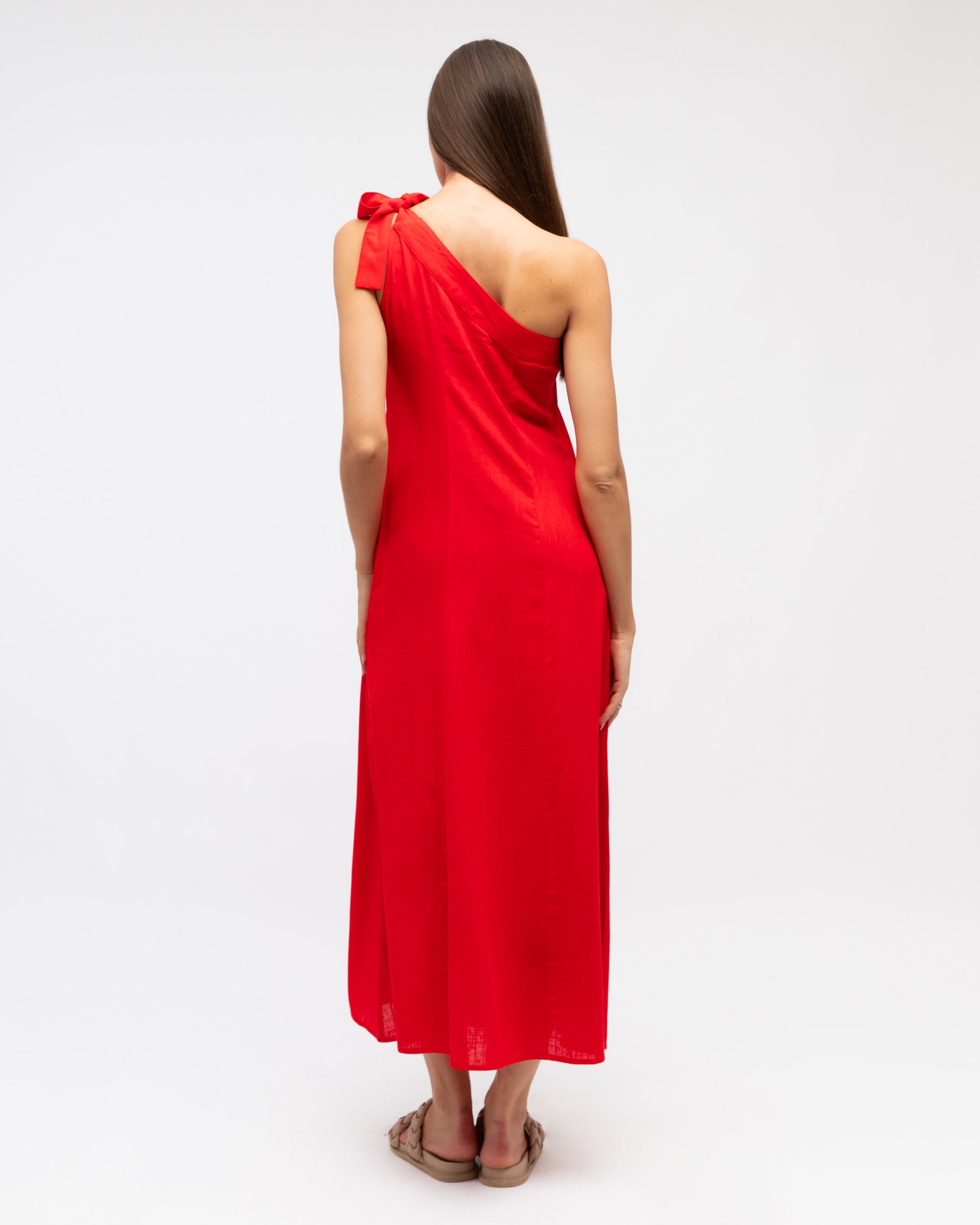 Tia Shoulder Dress Red Dresses Label of Love